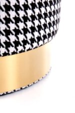 Табуретка от текстил в черно и бяло   основа