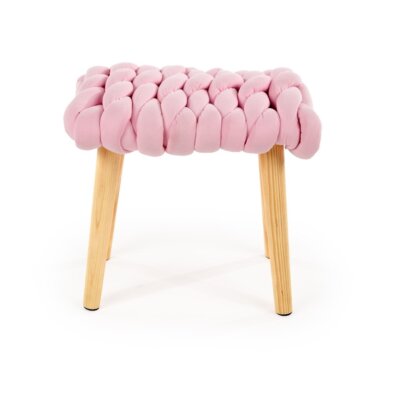 Цветна табуретка с текстилна седалка (3 цвята) - отпред