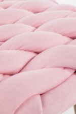 Цветна табуретка с текстилна седалка (3 цвята)   тъкан