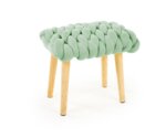 Цветна табуретка с текстилна седалка (3 цвята)   зелена
