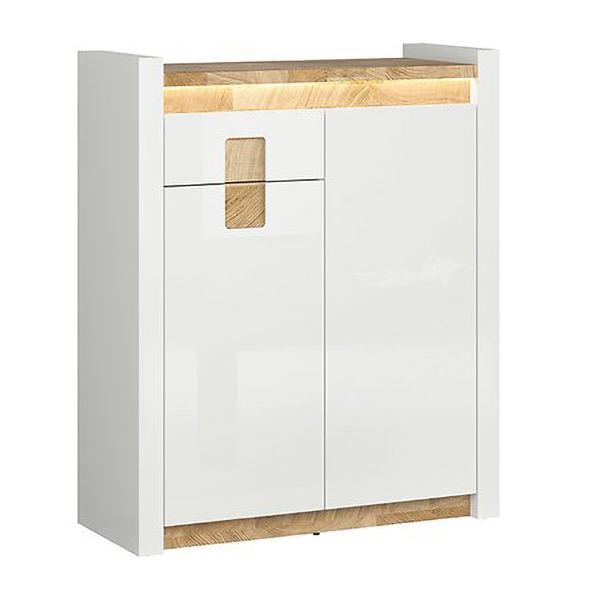 Гланциран шкаф за антре с LED осветление Аламеда Гланциран шкаф за антре с LED осветление Аламеда