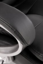 Черен офис стол от еко кожа с TILT механизъм   подлакътник