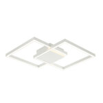 LED плафон с 2 квадратни рамена Veria в бял цвят