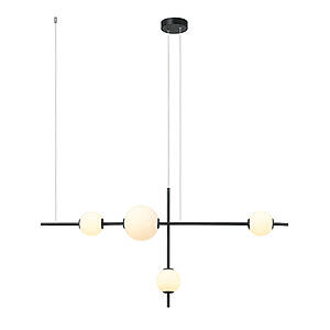 LED пендел с 4 стъклени тела Aragon