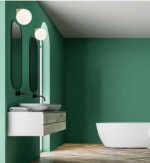 Аплик за огледало в баня със стъклена сфера - интериор