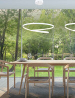 Бял LED пендел с модерен дизайн Launceston - интериор