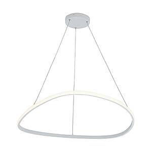 LED пендел с нестандартно тяло Nefeli в бял цвят