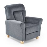 Фотьойл с релакс механизъм от дърво и текстил - сив