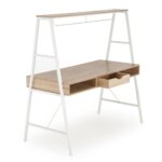 Двустранно бюро с рафт и чекмеджета   диагонал