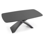 Разтегателна маса в тъмносиво и черно Ава-отгоре