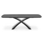 Разтегателна маса в тъмносиво и черно Ава-разтегнато положение