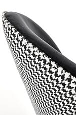 Трапезен стол с пепитен гръб в черно и бяло-детайли