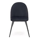 Трапезен стол с пепитен гръб в черно и бяло-отпред