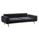 Разтегателен диван с дамаска и метални крачета Nora странично