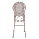 Бар стол от алуминий и текстил Рекси   гръб