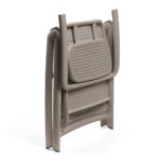 Градински релакс стол с регулируема облегалка събрано положение