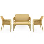 Градински сет от 5 части серия Нико горчица