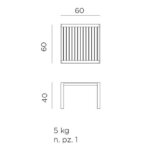 Малка градинска маса в два цвята серия Акси-размери