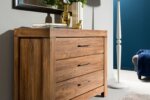 Скрин с 3 чекмеджета в дървесен цвят Гент - интериор - отблизо