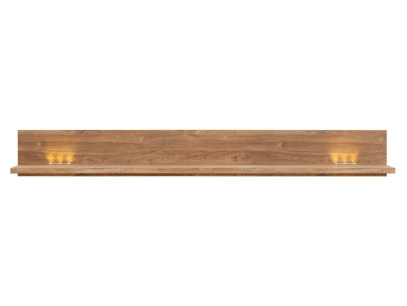 Стенен рафт с LED осветление Гент - размер 2 - отпред