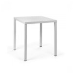 Градинска маса с алуминиеви крака-бял, размер 1