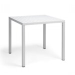 Градинска маса с алуминиеви крака-бял, размер 2