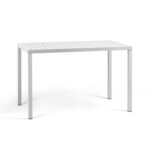 Градинска маса с алуминиеви крака-бял, размер 3