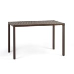 Градинска маса с алуминиеви крака-кафяв, размер 3