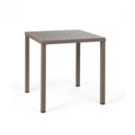 Градинска маса с алуминиеви крака-сив, размер 1