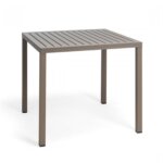 Градинска маса с алуминиеви крака-сив, размер 2