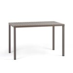 Градинска маса с алуминиеви крака-сив, размер 3