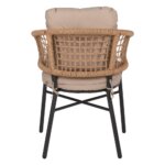 Градински стол от ратан с подлакътнитси Елия   гръб