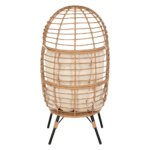 Кресло от синтетичен ратан в бежов цвят Джеки   гръб