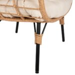Кресло от синтетичен ратан в бежов цвят Джеки   крака