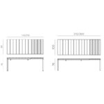 Разтегателна градинска маса Терме размери