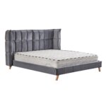 Легло на високи крачета с извита табла Дебора   с матрак