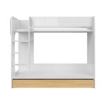 Двуетажно легло в бял гланц и полски дъб Нанду   отпред