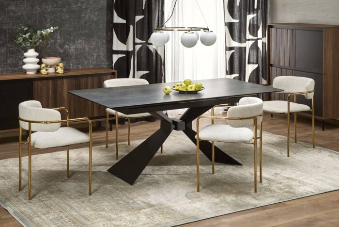 Голяма разтегателна маса с керамичен плот Лилиан – GRANDecor.bg