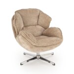 Кресло с овална форма и мека дамаска Сара