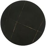 Холна маса с плот от синтерован камък Алис-черен, плот