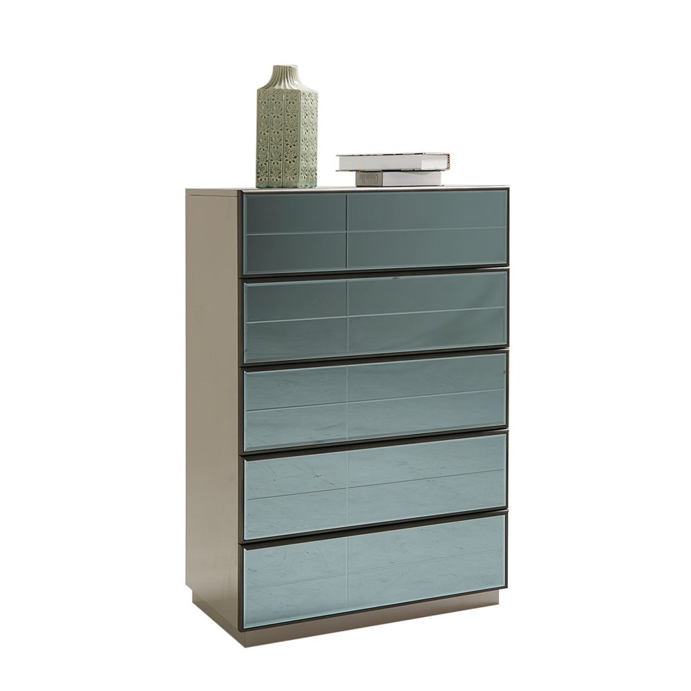 Скрин с пет чекмеджета от закалено стъкло Оливия Скрин с пет чекмеджета от закалено стъкло Оливия