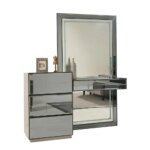 Тоалетка с LED огледало и четири чекмеджета Оливия детайли