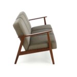 Триместно канапе Пийт - цвят маслина - профил