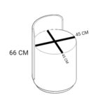 Кръгла табуретка с текстилна дамаска серия Бриел размери