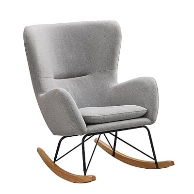 Сиво кресло с люлееща функция