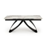 Голяма разтегателна маса с плот като черен мрамор Хелън - отпред