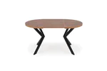 Кръгла разтегателна маса Санти - цвят орех - отпред