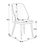 Трапезен стол с висока облегалка - размери