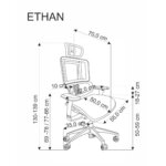 Ергономичен офис стол Ethan - схема
