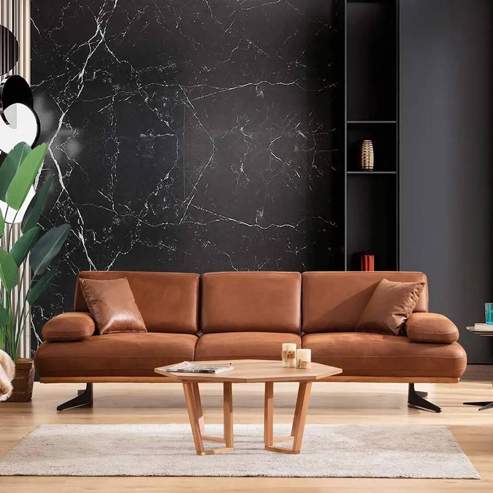 Диван в цвят охра и метални крачета Ravello Диван в цвят охра и метални крачета Ravello